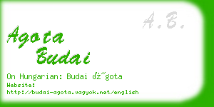 agota budai business card